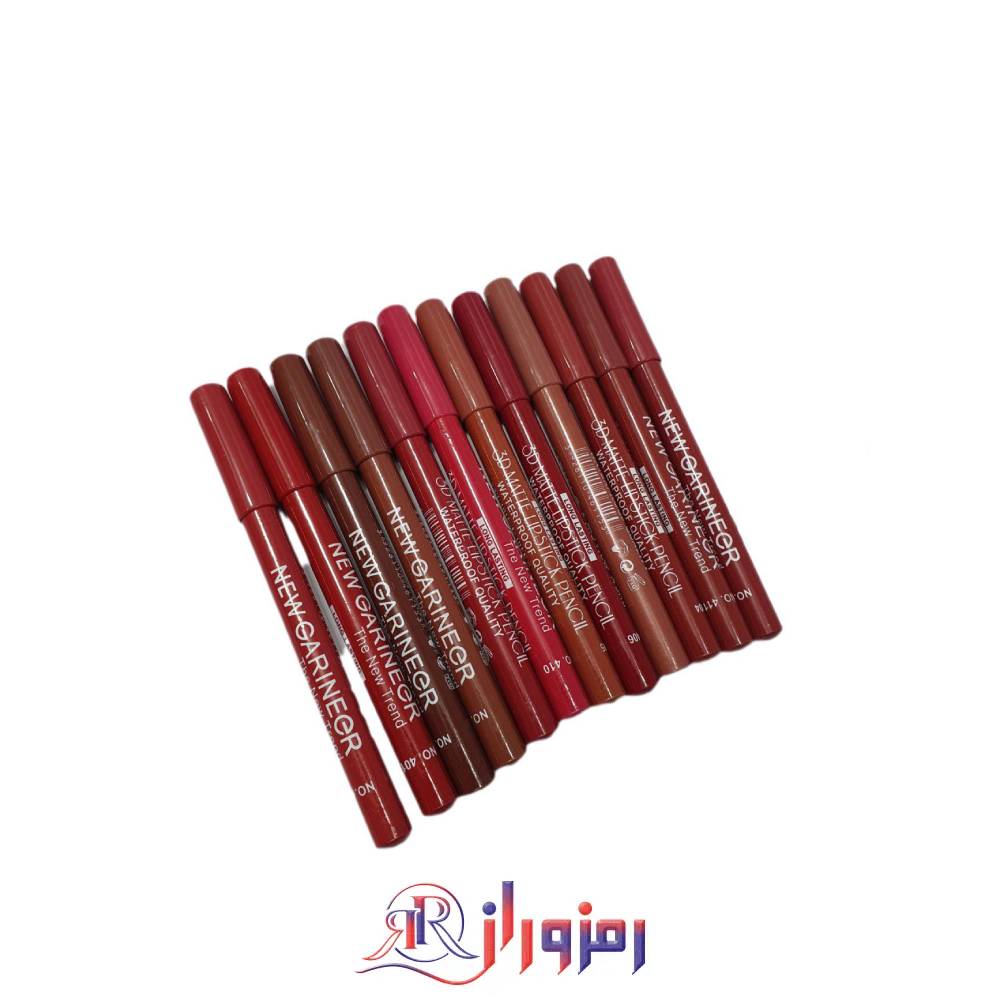 رژلب مدادی مات و سه بعدی گارنیر garineer پک12 عددی،خرید و قیمت رژلب مدادی مات و سه بعدی گارنیر garineer پک12 عددی